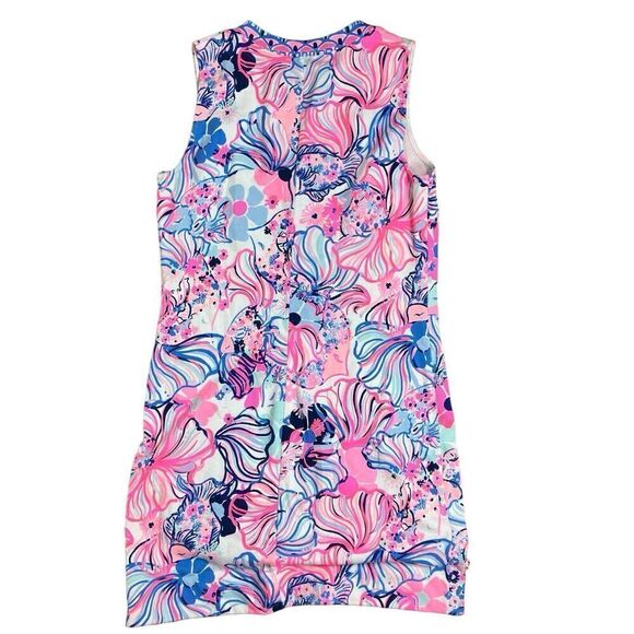Lilly Pulitzer Camari Shift Dress Prosecco Pink Make A Splash Blue Size S - Picture 7 of 9